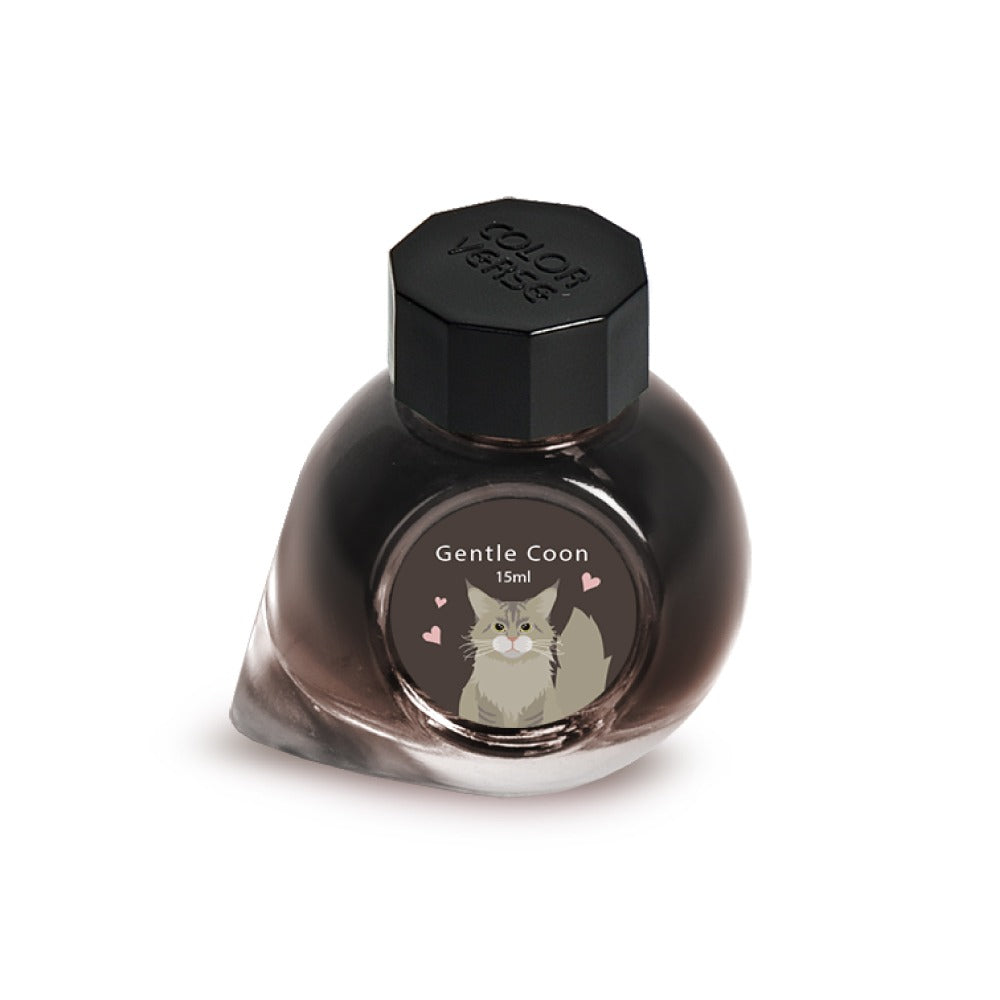 Colorverse Gentle Coon (Maine) 15 mL smoky gray fountain pen ink, USA Special Series bottle