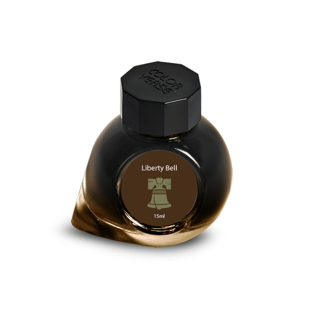Colorverse Liberty Bell (Pennsylvania) 15 mL deep brown fountain pen ink, USA Special Series bottle