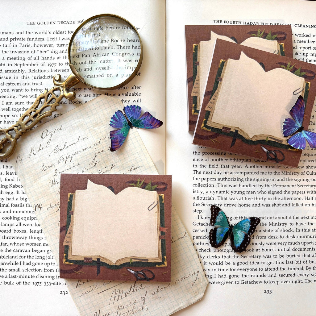 The Creeping Moon Botanist’s Book sticky notes