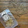 The Creeping Moon oak leaf and acorn paper clips, set of twelve