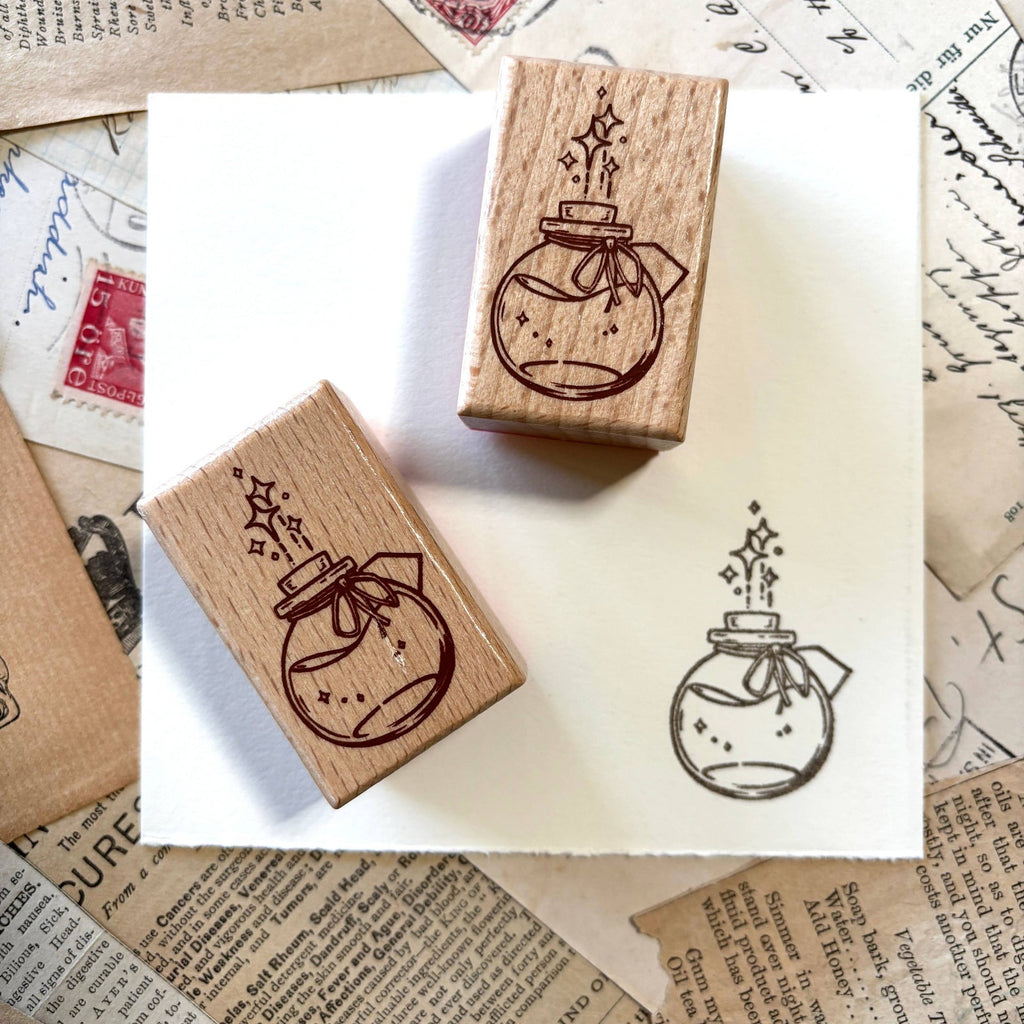The Creeping Moon Potion Ink Bottle rubber stamp