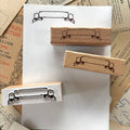 The Creeping Moon Scroll Banner rubber stamp
