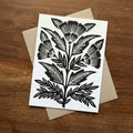 Katharine Watson Black Botanical Blank Greeting Card — Set of Six