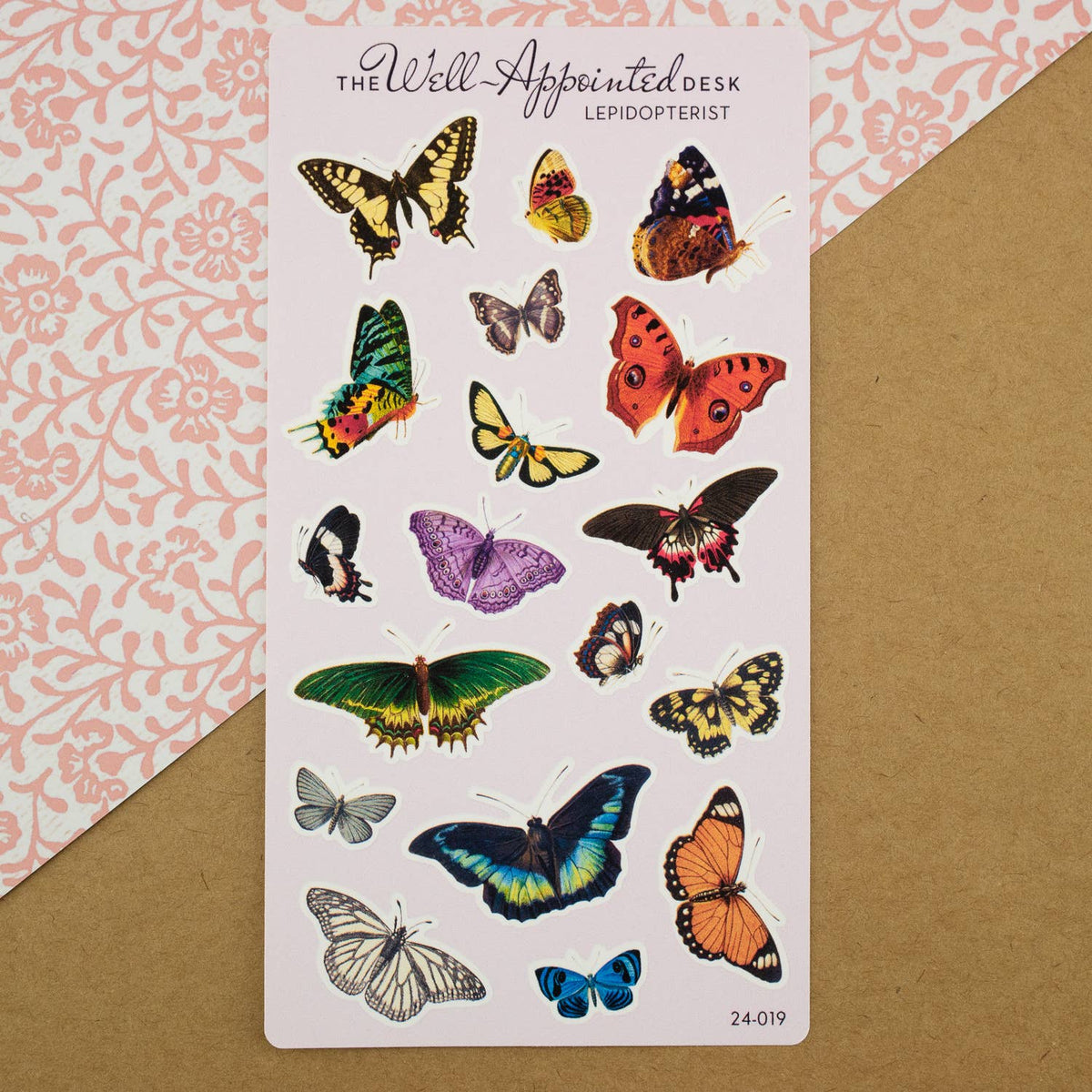 The Well-Appointed Desk - Lepidopterist  Butterfly Sticker Sheet (24-019)