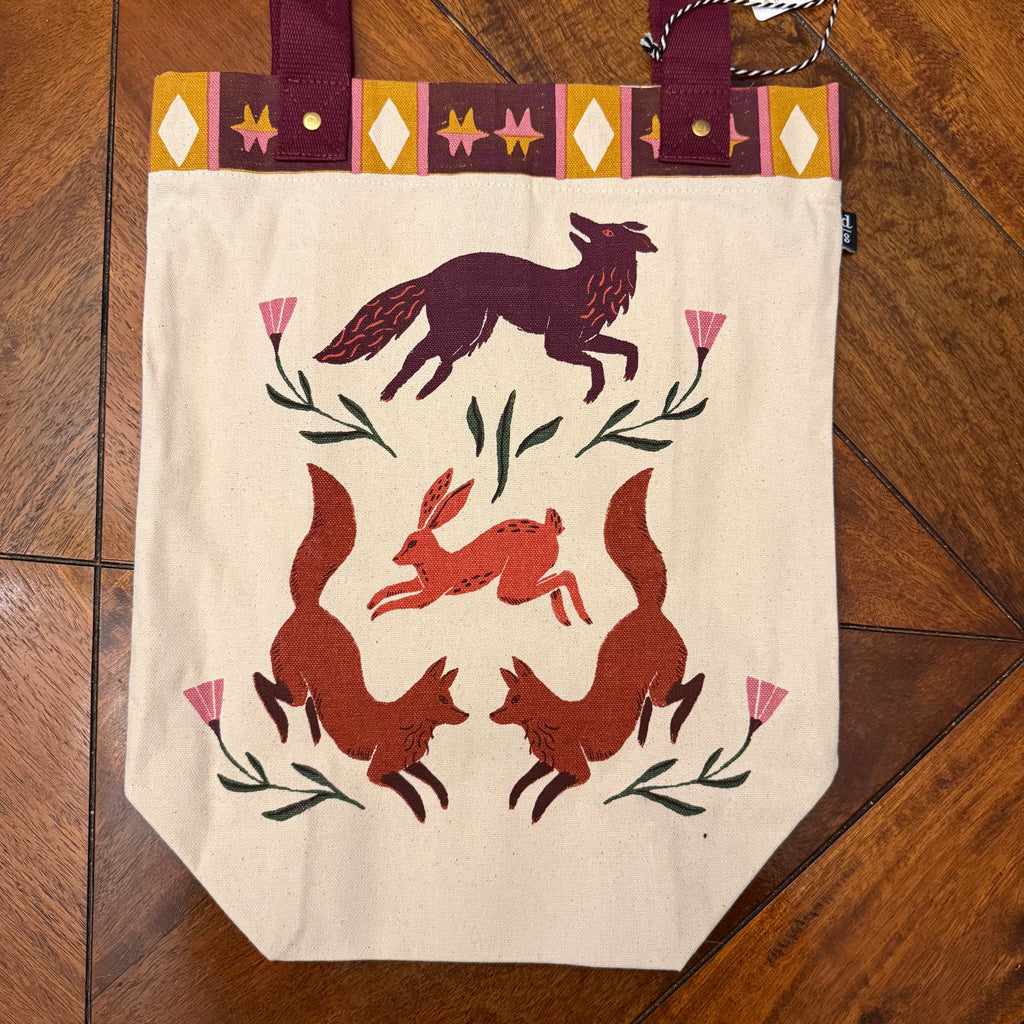 Danica Studio Folktale Studio Tote with fox and hare design