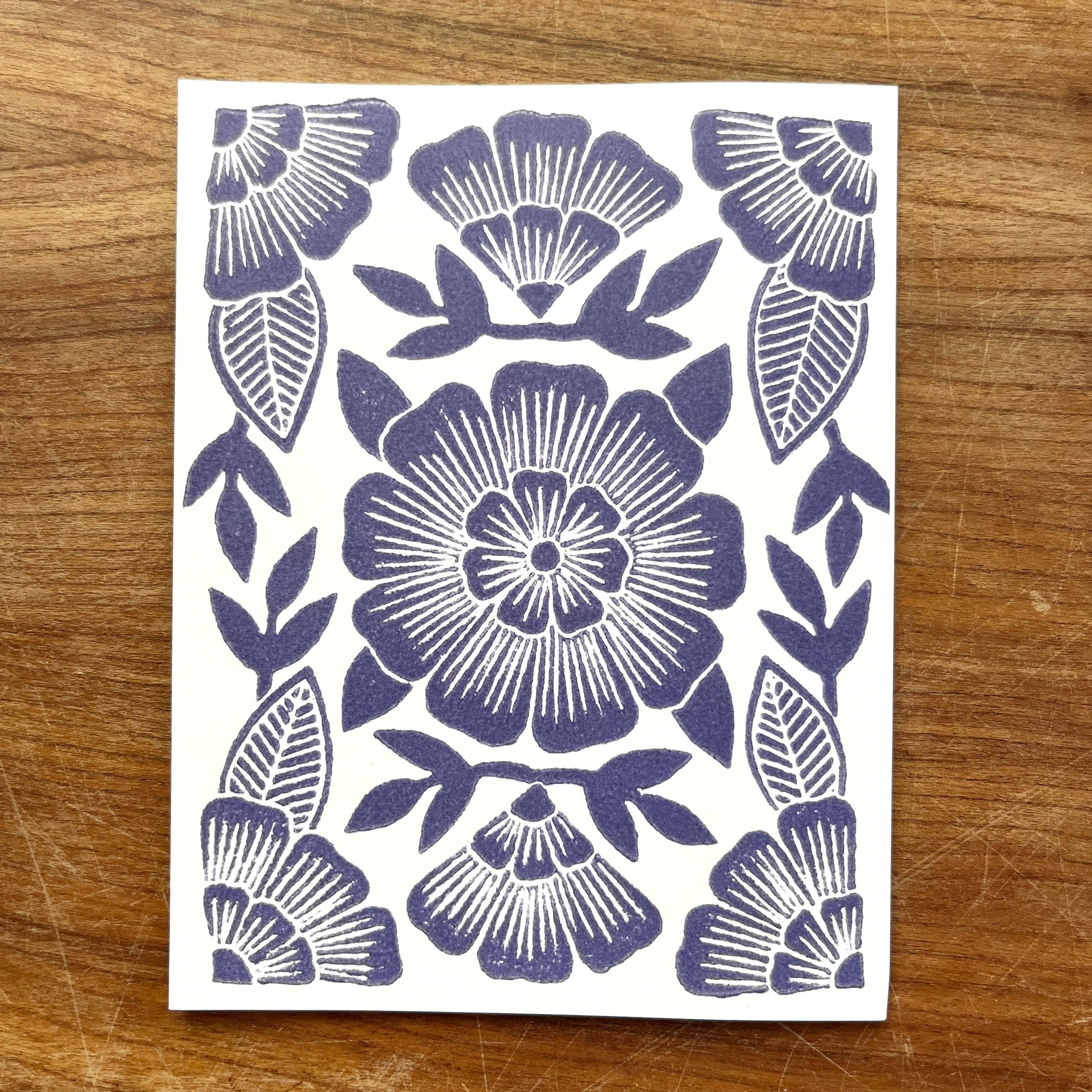 Katharine Watson Plum Botanical Blank Greeting Cards — Set of Six