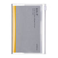 MARK'S EDiT B7 Grid Notebook with Zipper Pocket — Clear
