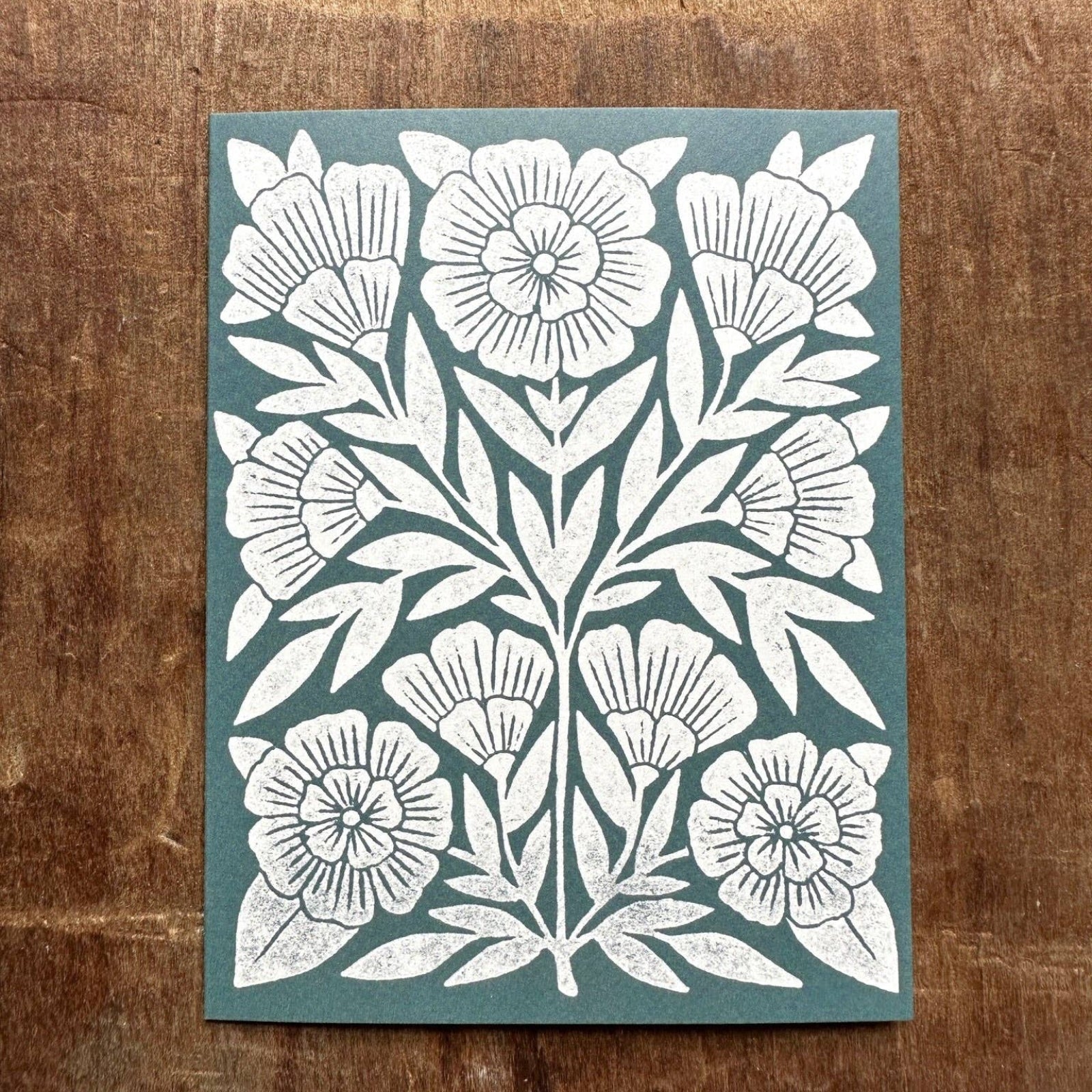 Katharine Watson Botanical Kraft Blank Greeting Cards — Set of Six