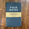 Field Notes Pitch Black Dot-Graph 3-Pack pocket notebooks, front view
