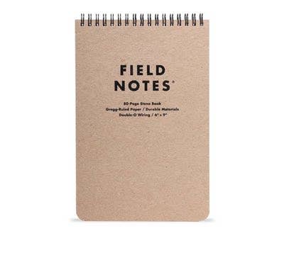 Field Notes Steno Book with kraft-colored chipboard cover and top wire binding