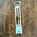 Fly Paper Products Grammar Pencil Set with five colorful literary pencils featuring humorous grammar rules and gold foil lettering.