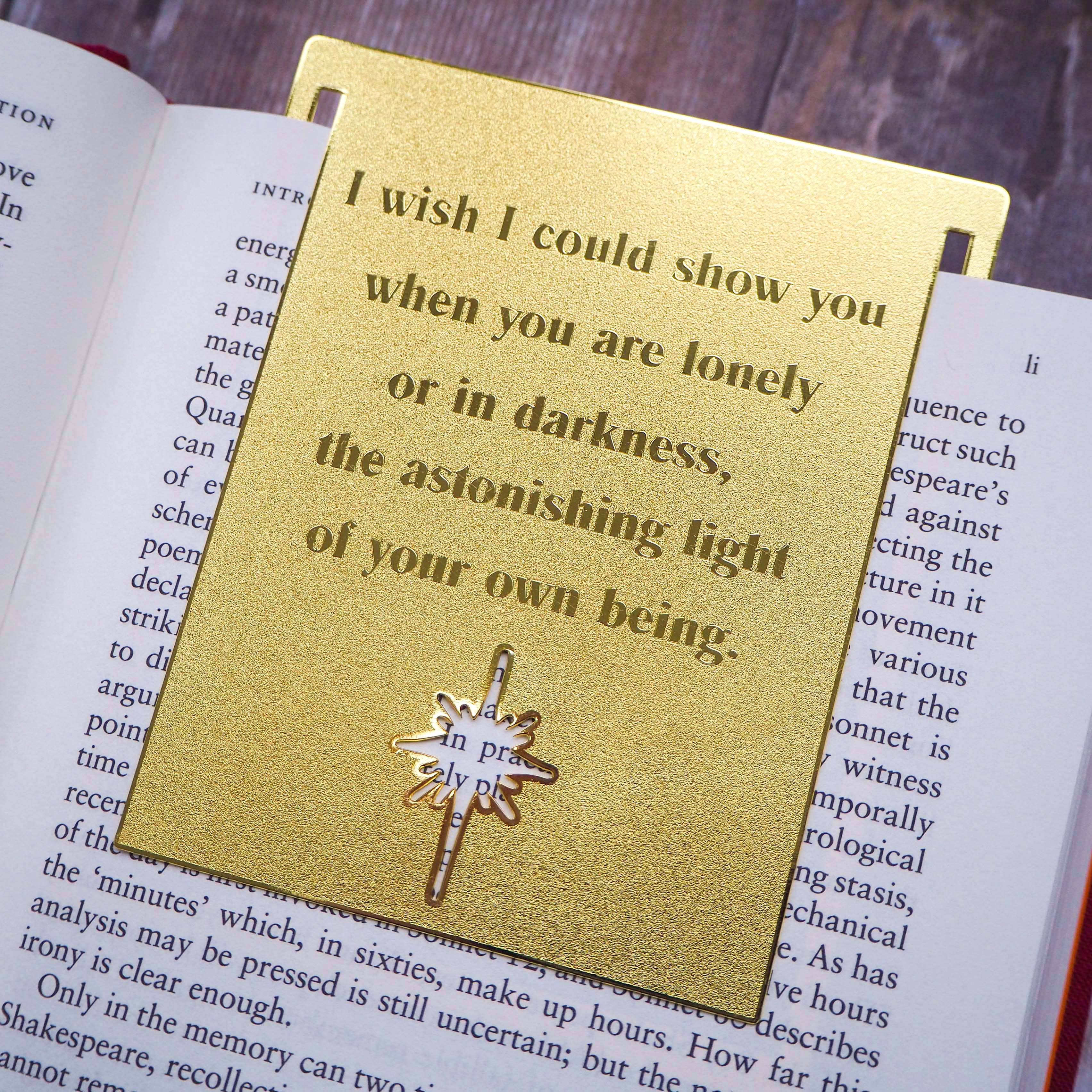 Hafiz of Shiraz Quote Brass Bookmark