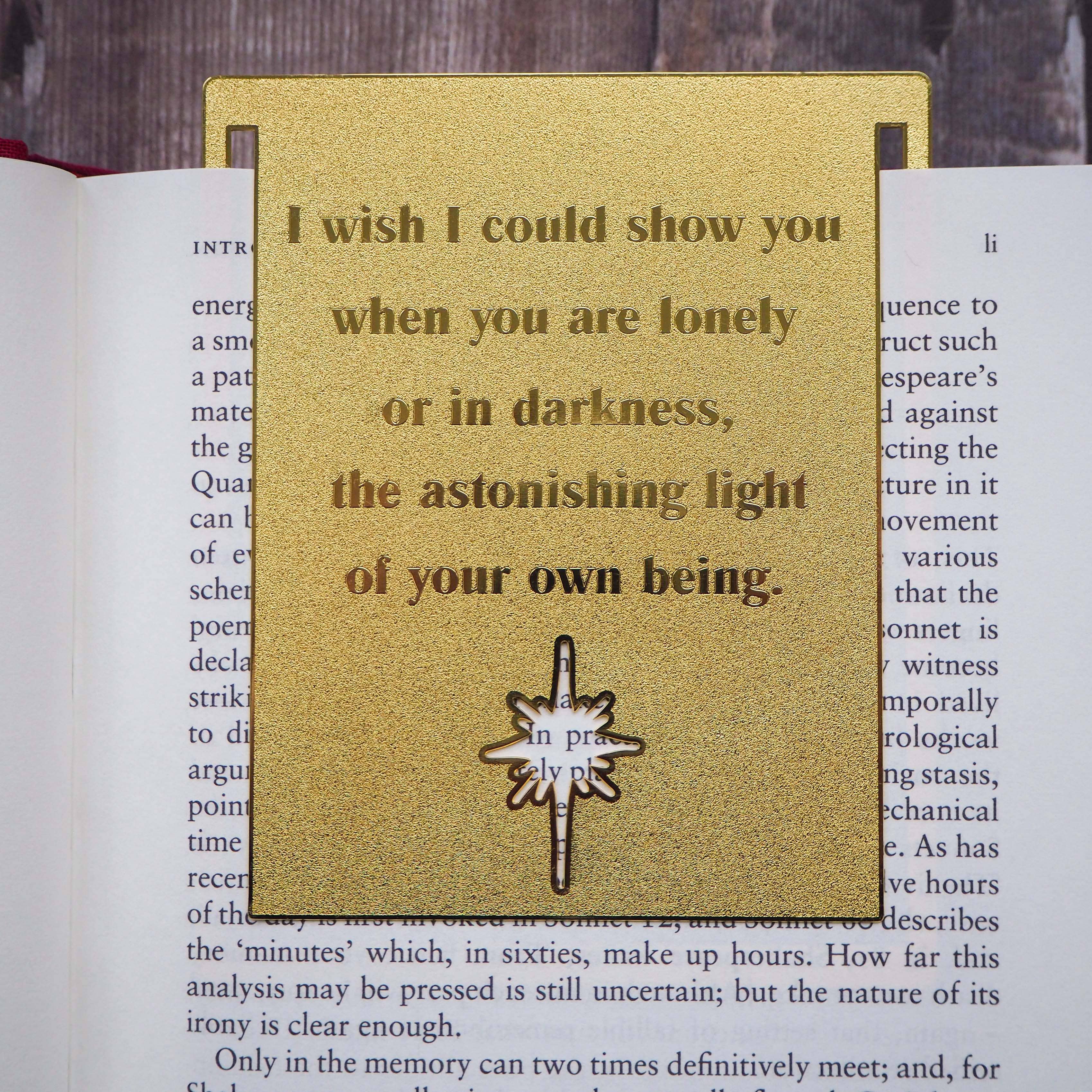 Hafiz of Shiraz Quote Brass Bookmark