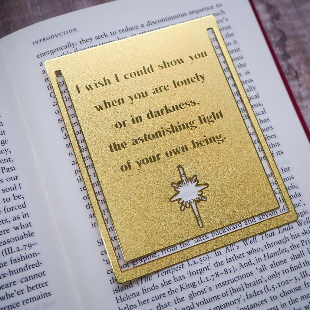 Hafiz of Shiraz Quote Brass Bookmark