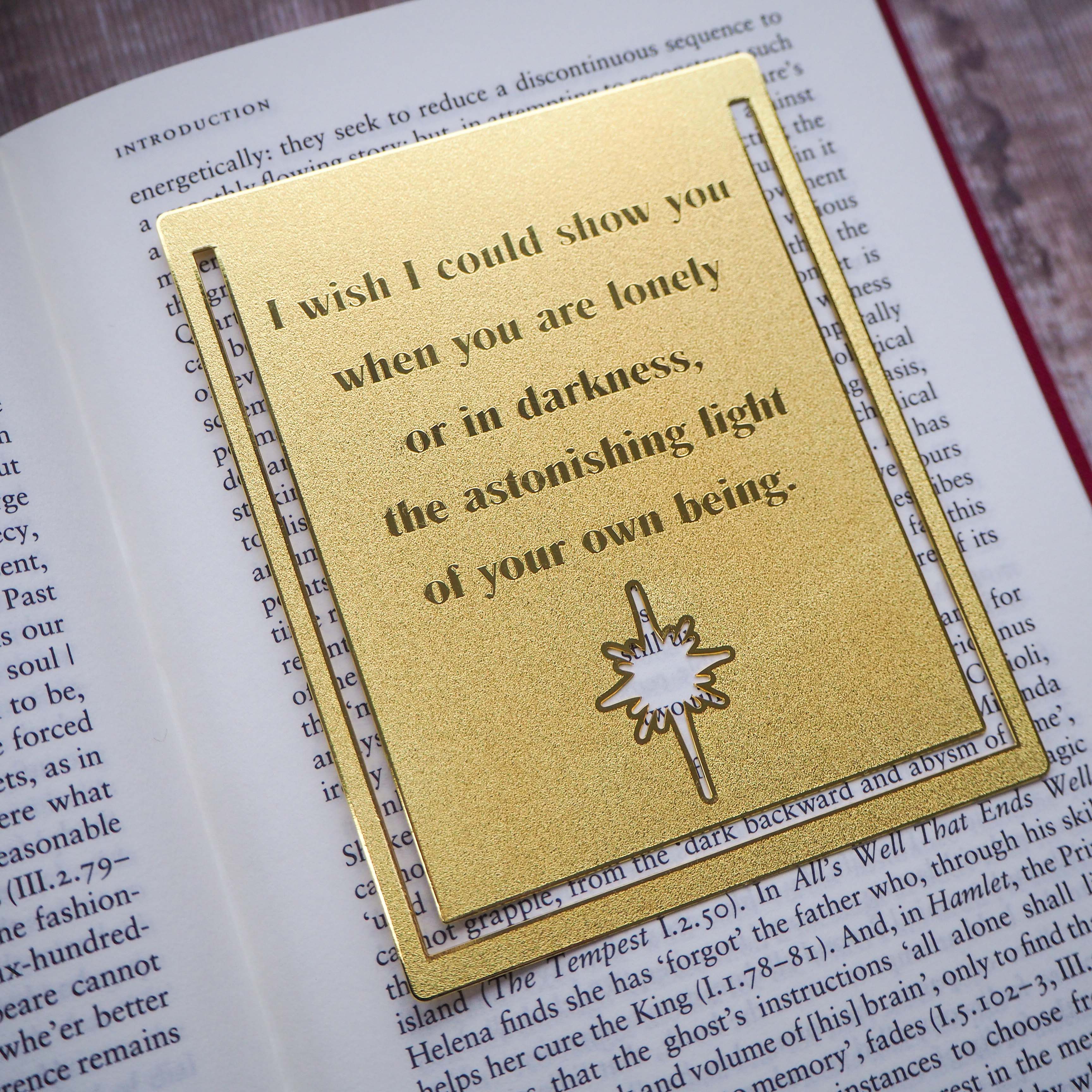 Hafiz of Shiraz Quote Brass Bookmark