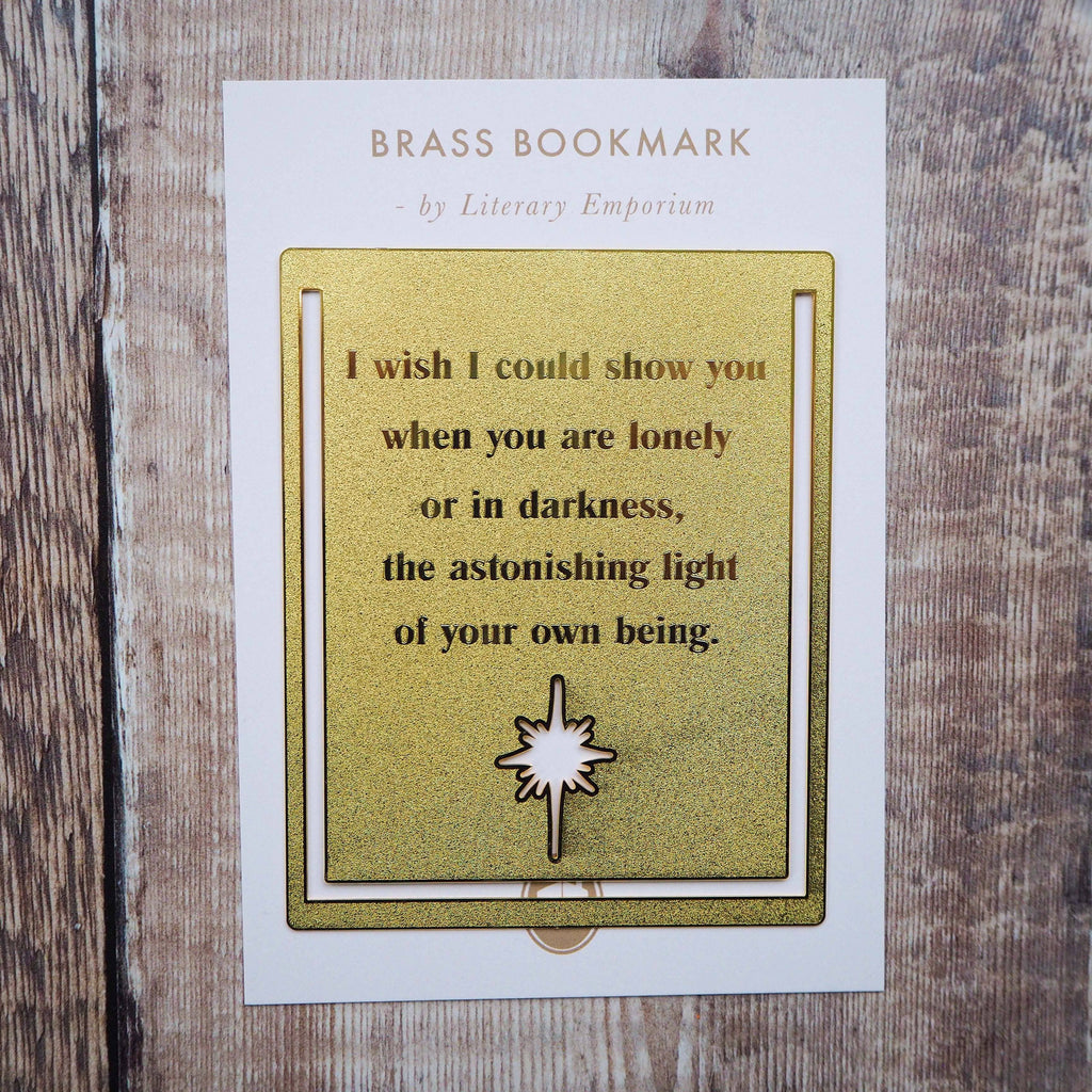 Hafiz of Shiraz Quote Brass Bookmark