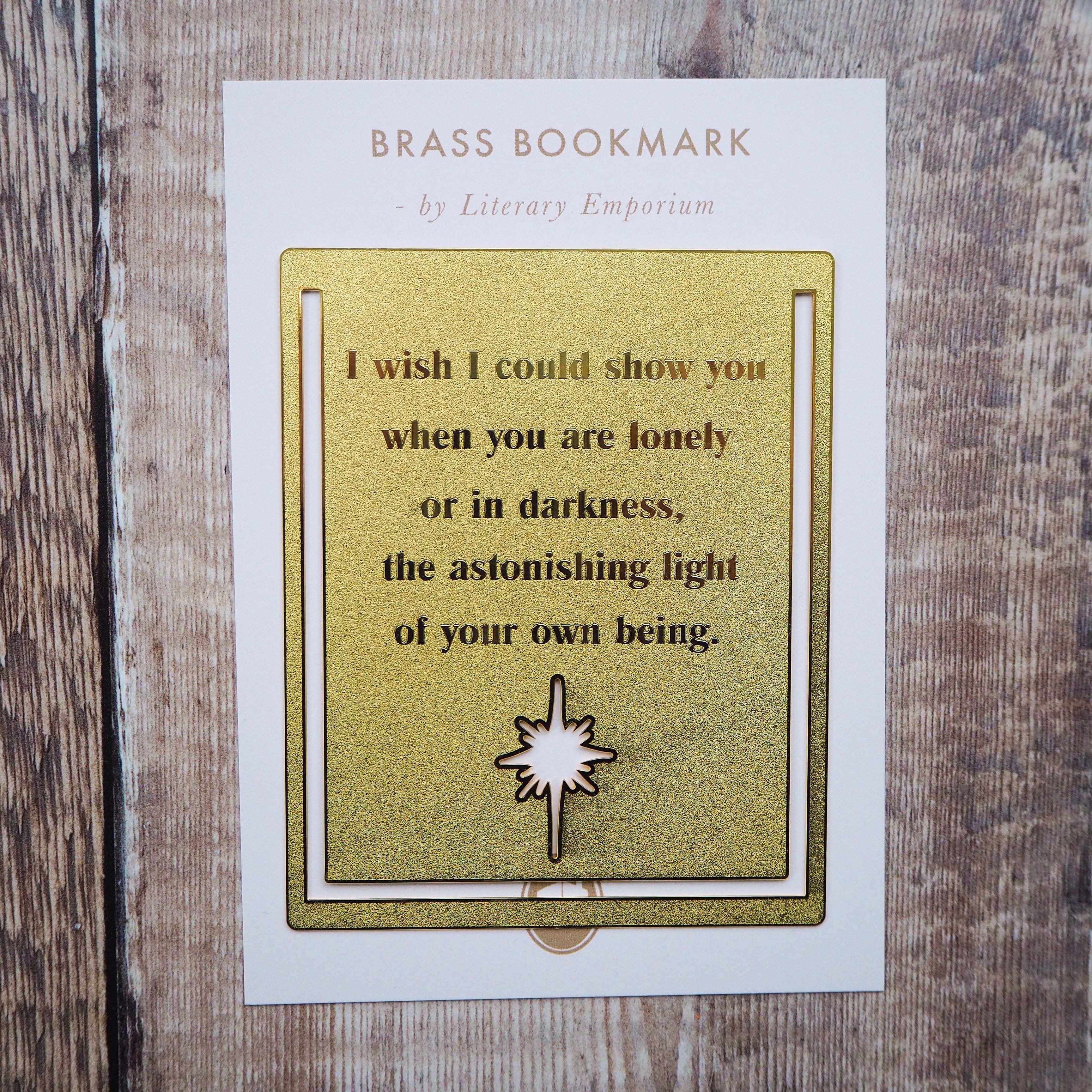 Hafiz of Shiraz Quote Brass Bookmark