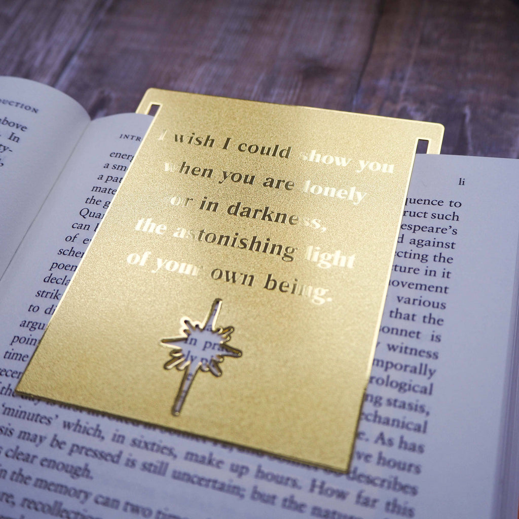 Hafiz of Shiraz Quote Brass Bookmark