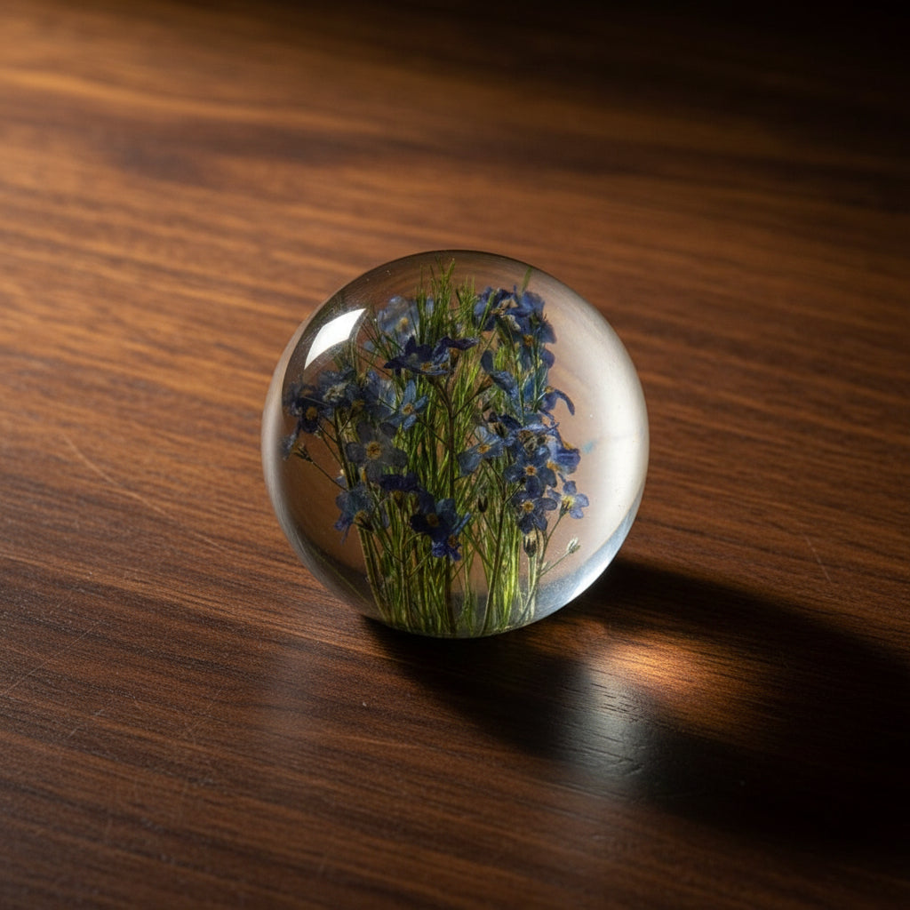 Hafod Grange Forget-Me-Not Botanical Paperweight
