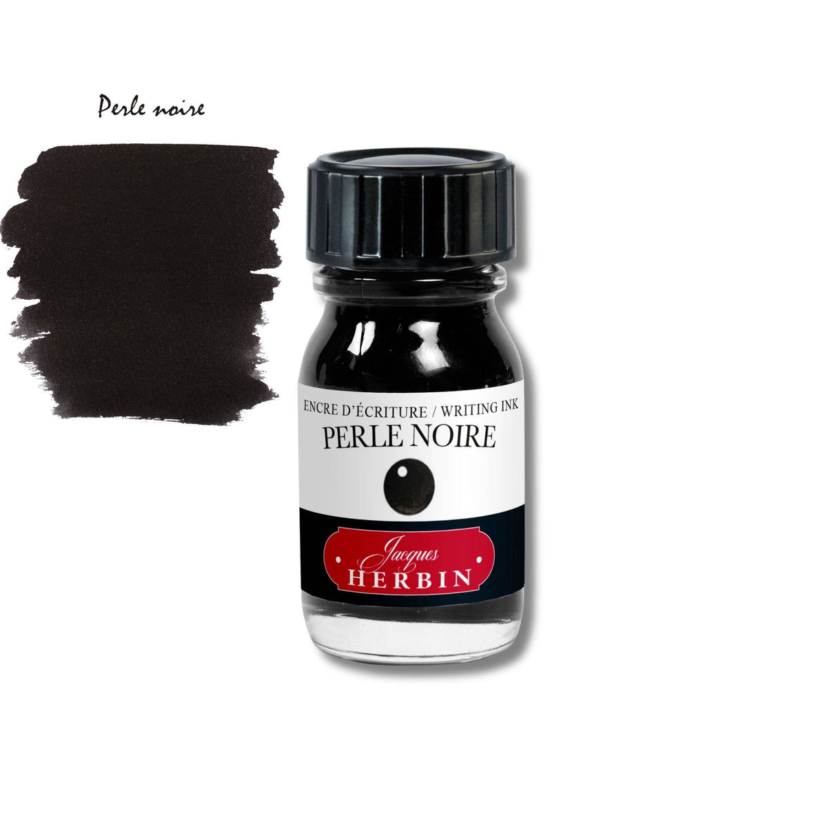 J. Herbin Perle Noire fountain pen ink in 10 mL bottle