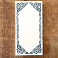 Katharine Watson Teal Border Market Pad with botanical design