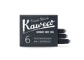 Open box of six Kaweco Pearl Black fountain pen ink cartridges