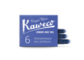 Open box of six Kaweco Royal Blue fountain pen ink cartridges