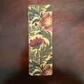 Floral natural wood bookmark with vintage botanical flower design
