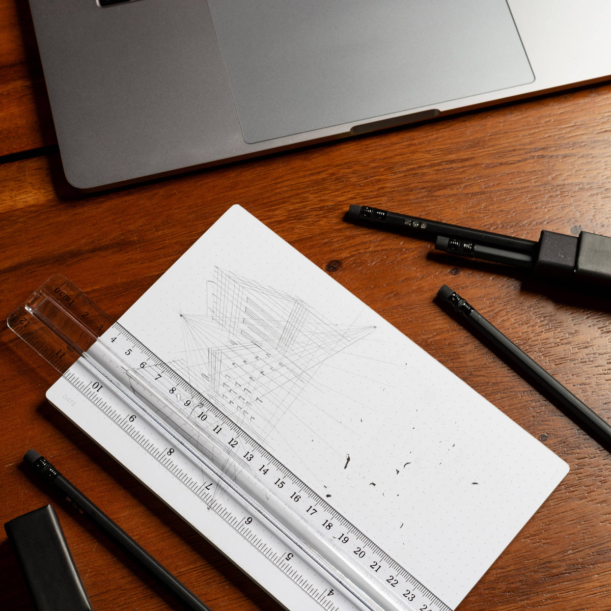 Notsu letter-size dot grid notepad showing writing surface