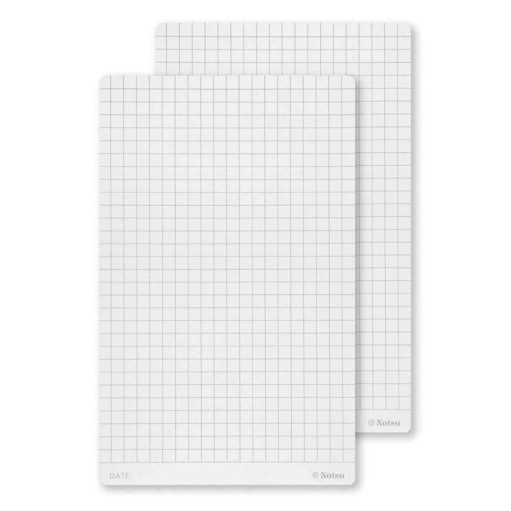 Notsu 3.9 × 6.3 inch graph grid desk notepads, set of two