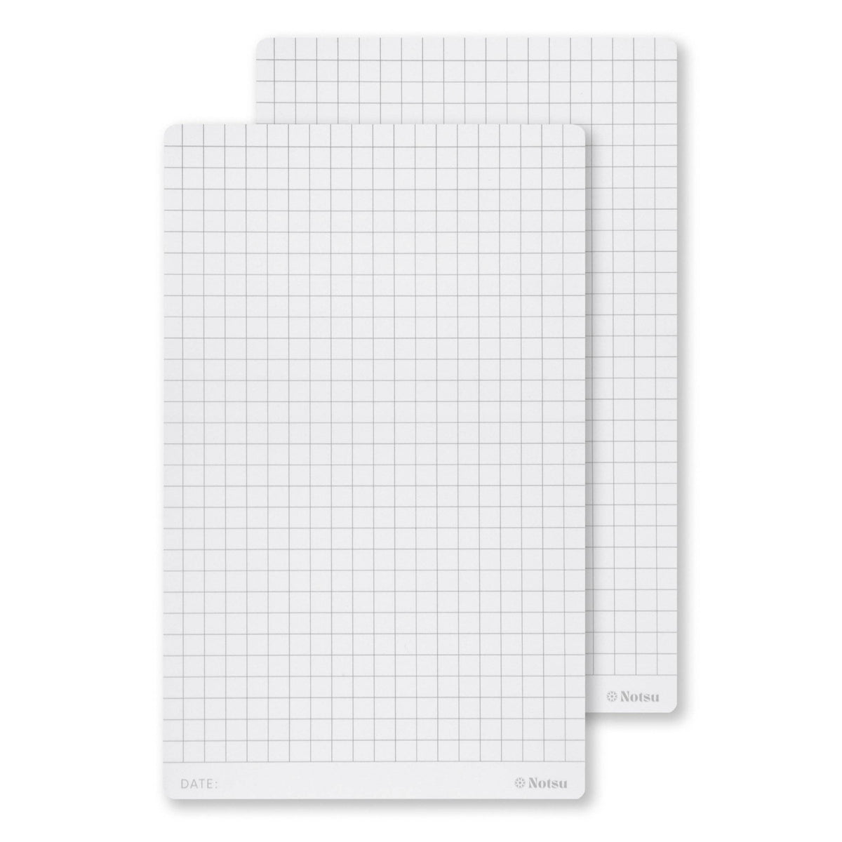 Notsu 3.9 × 6.3 inch graph grid desk notepads, set of two