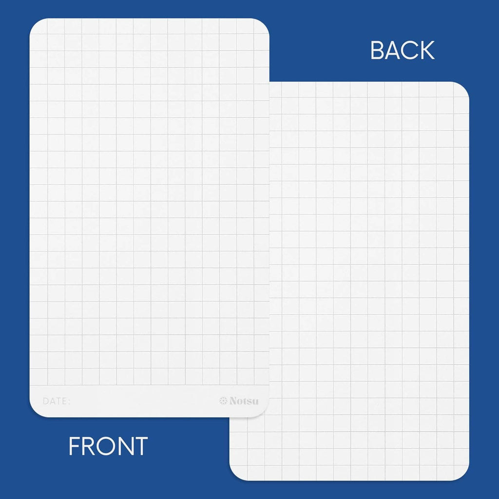 Notsu graph grid index cards arranged for notes and diagrams