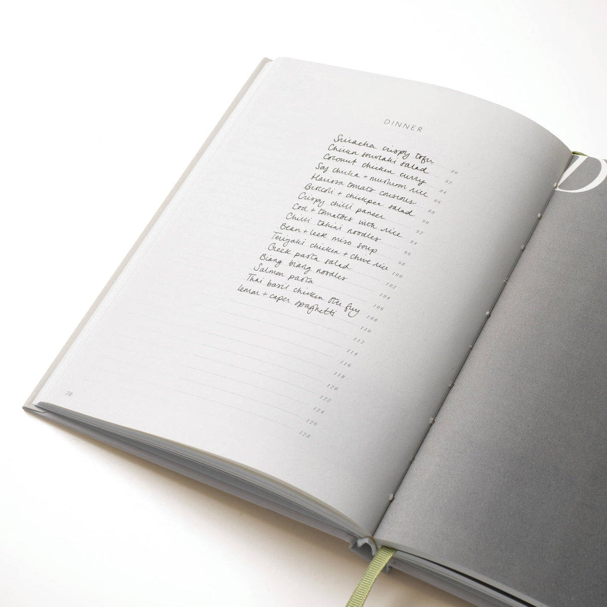 Papier Ceramic recipe journal, interior recipe pages