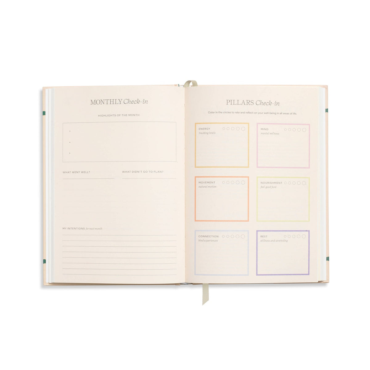 Papier Fairy Flies wellness journal, hardcover detail
