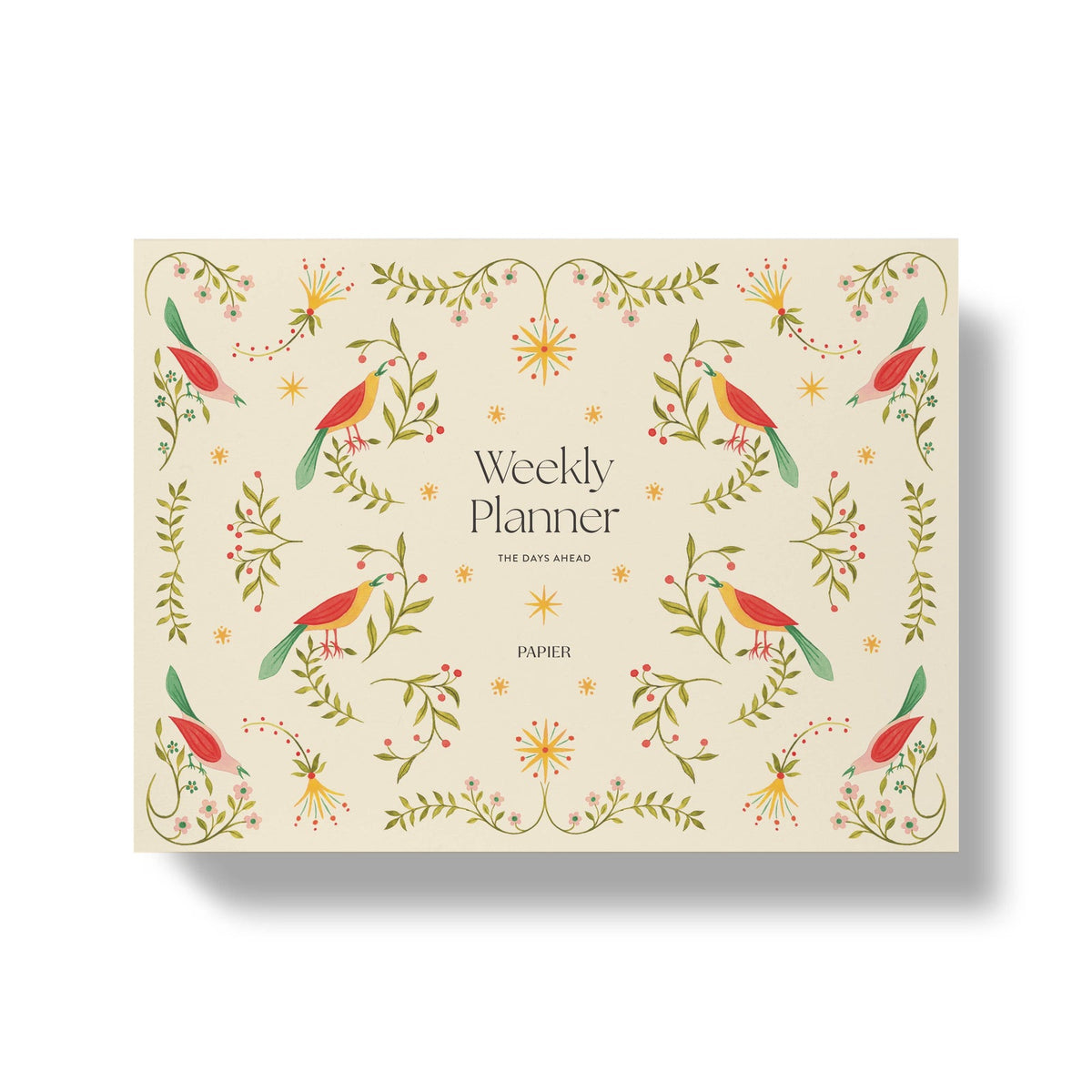 Papier Folklore Birds undated weekly desk planner