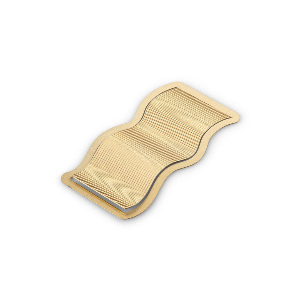 Papier Wave brass bookmark