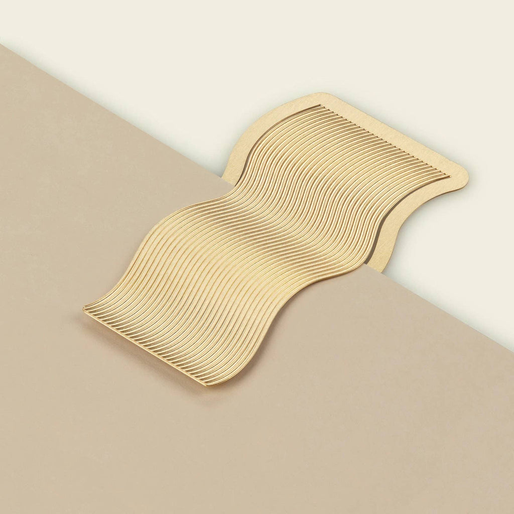 Papier Wave brass bookmark, additional product view