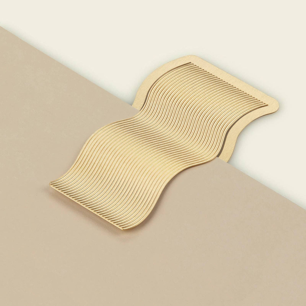 Papier Wave brass bookmark, additional product view