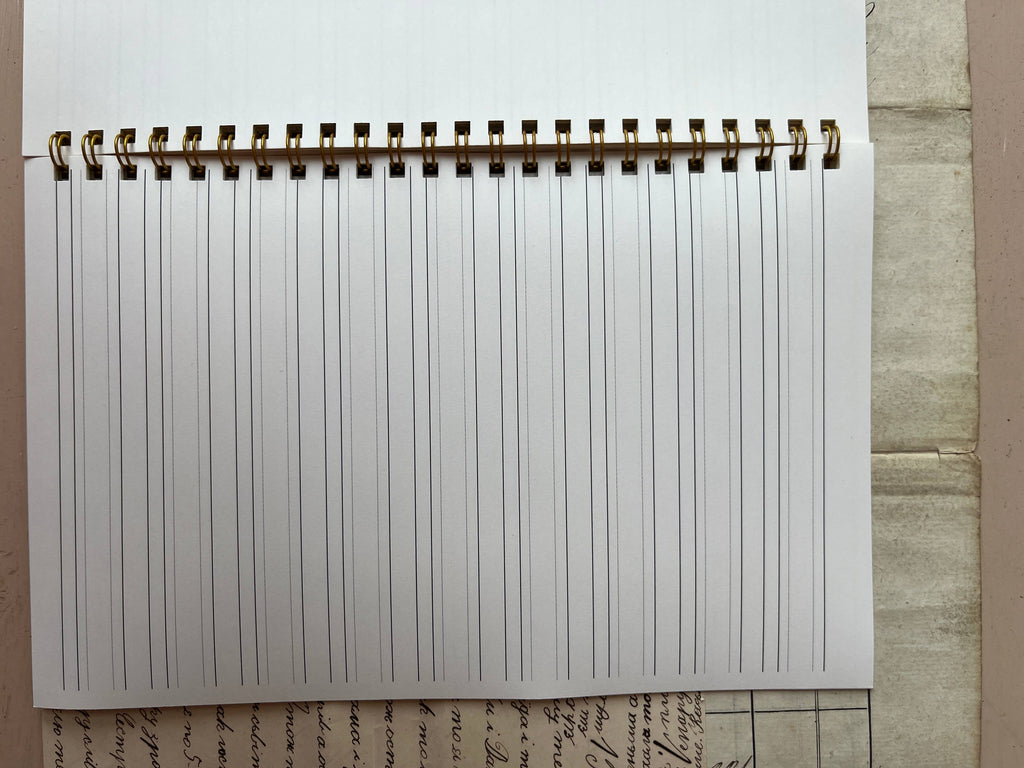 Additional view of the Parcel Calligraphy Notebook and its natural paper