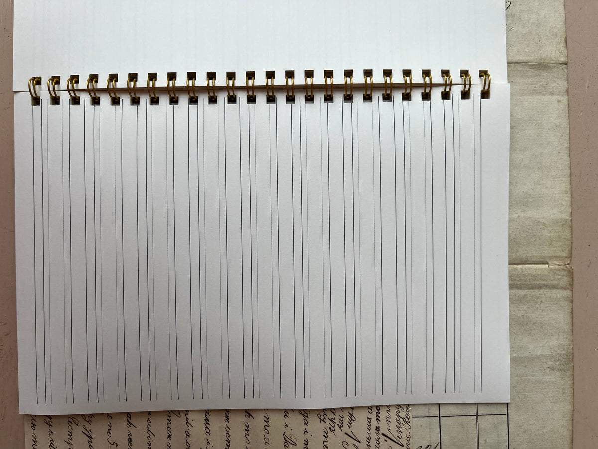 Additional view of the Parcel Calligraphy Notebook and its natural paper
