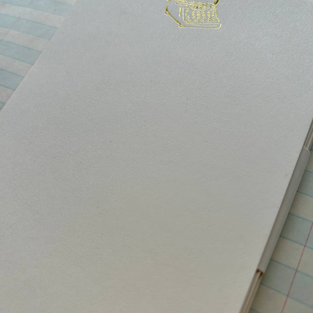 Additional view of the Parcel Typewriter Gold Foil correspondence set