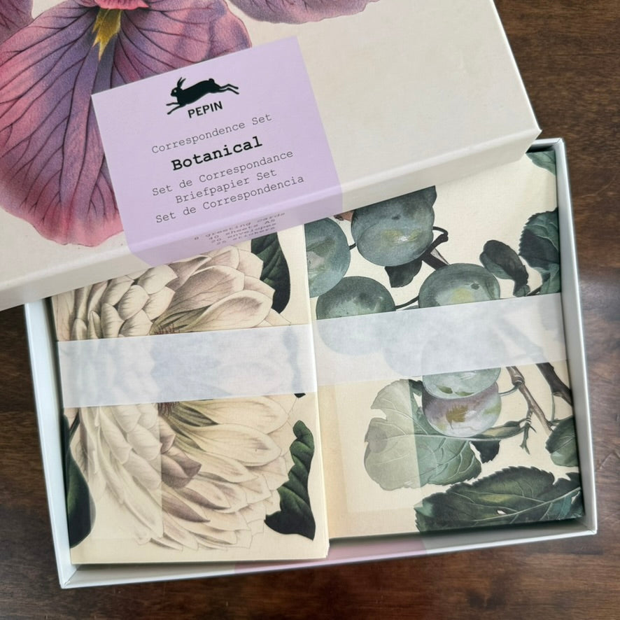 Open PEPIN Botanical Correspondence Set with botanical writing paper and envelopes