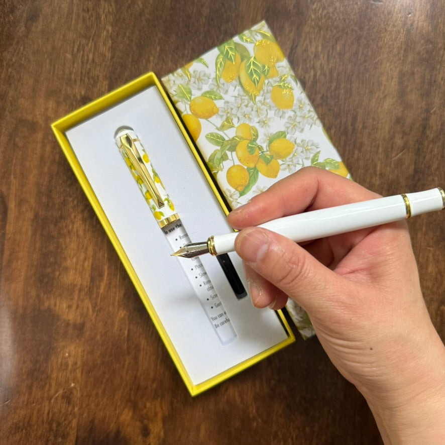 Alternate view of the Peter Pauper Press Amalfi Lemons Fountain Pen