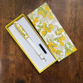 Peter Pauper Press Amalfi Lemons Fountain Pen with lemon-patterned barrel