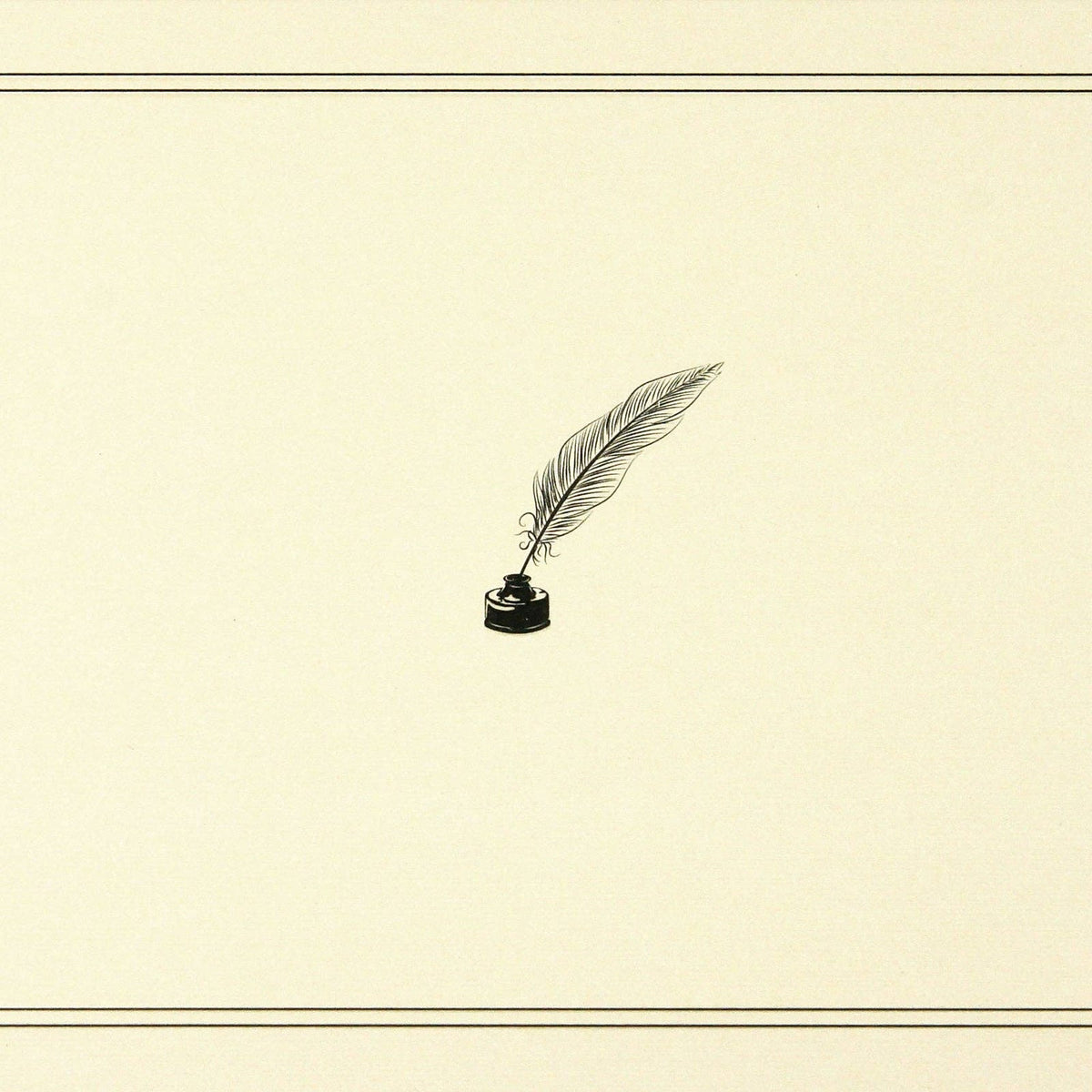 Peter Pauper Press Quill Pen & Ink note card with quill-and-inkwell artwork
