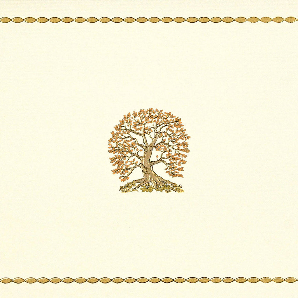 Peter Pauper Press Tree of Life note card with gold-foil artwork