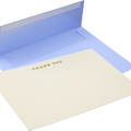Gold-foil Thank You correspondence card detail