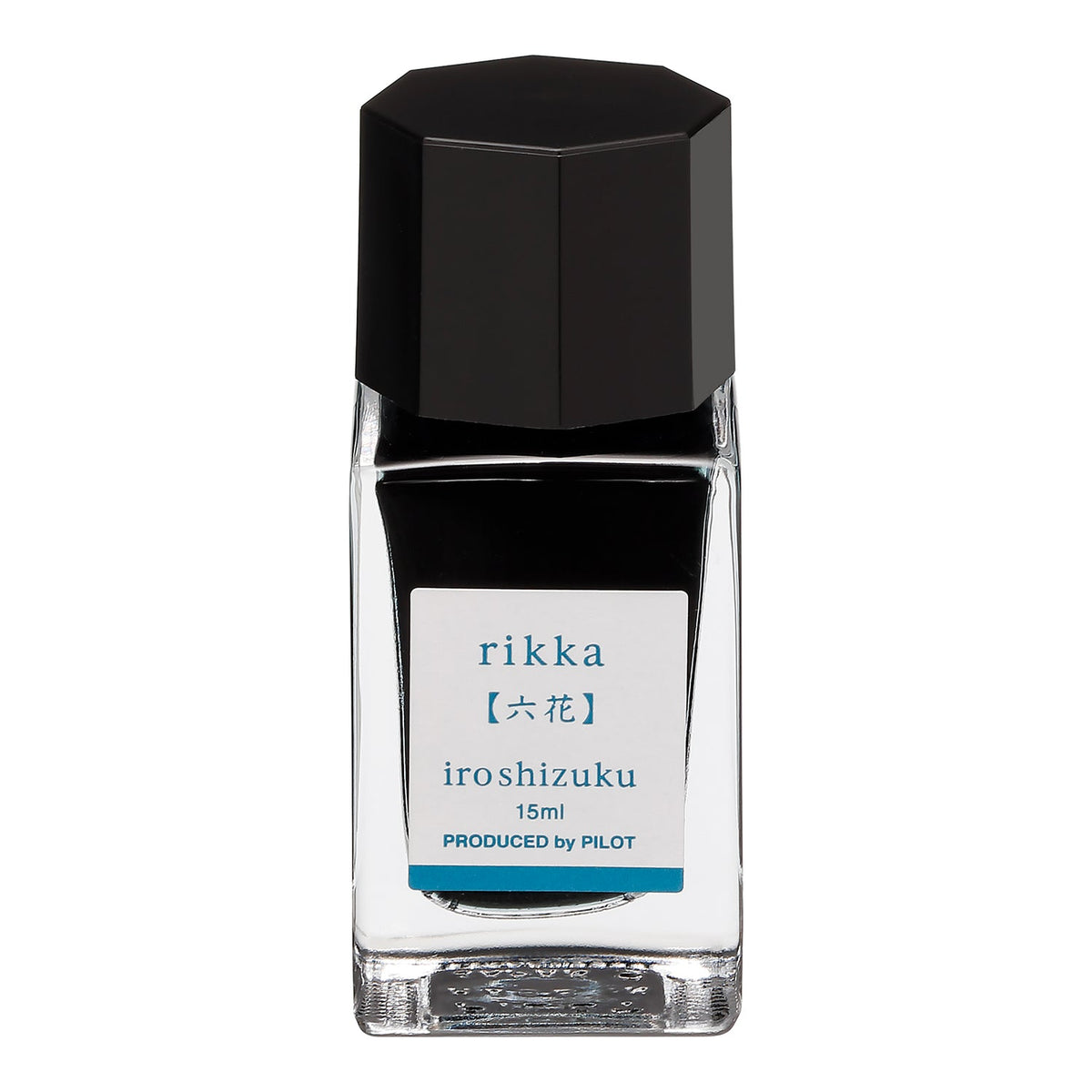 Pilot Iroshizuku Rikka blue fountain pen ink in a 15 mL bottle