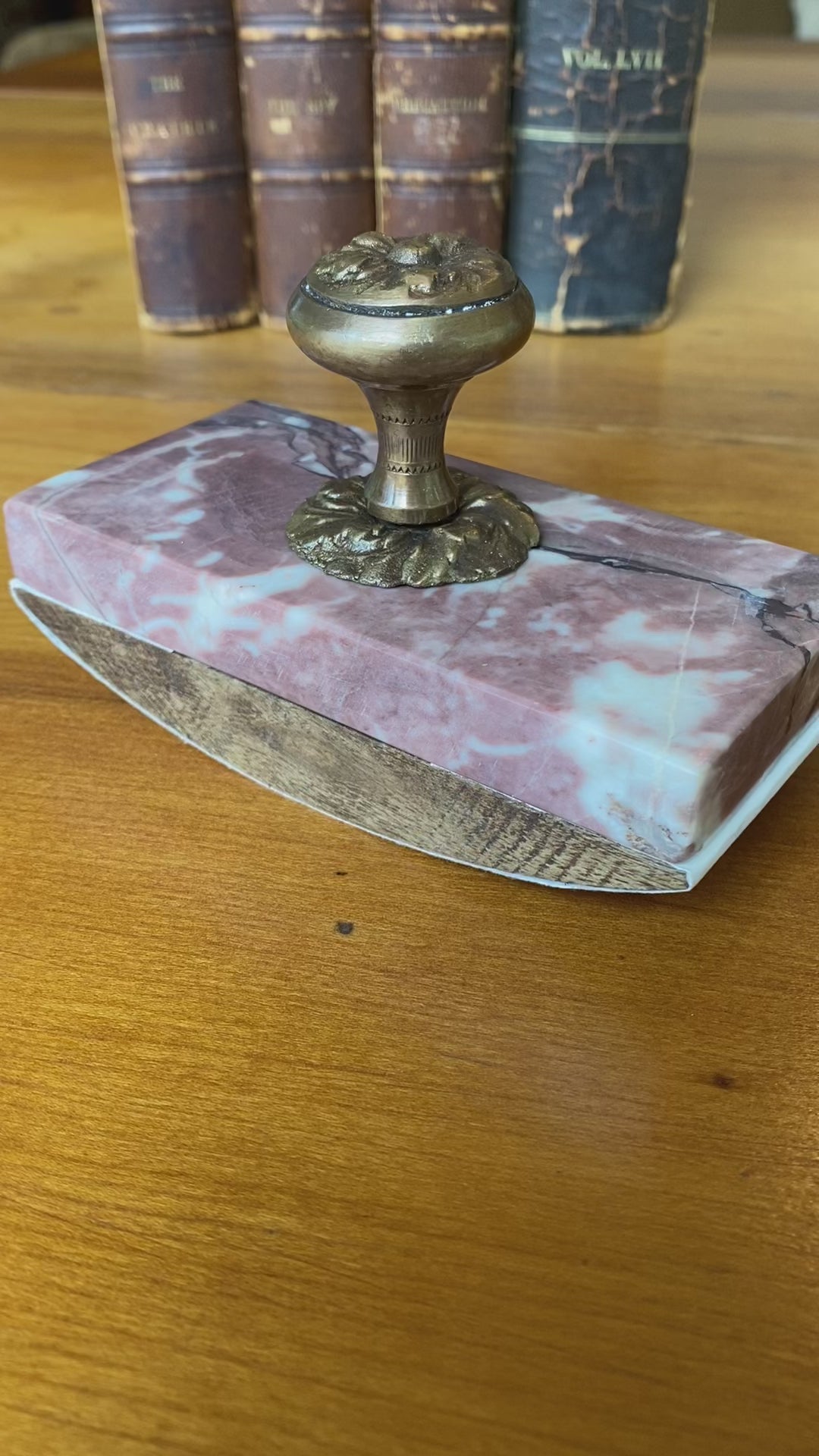 Red Granite Rocker Ink Blotter