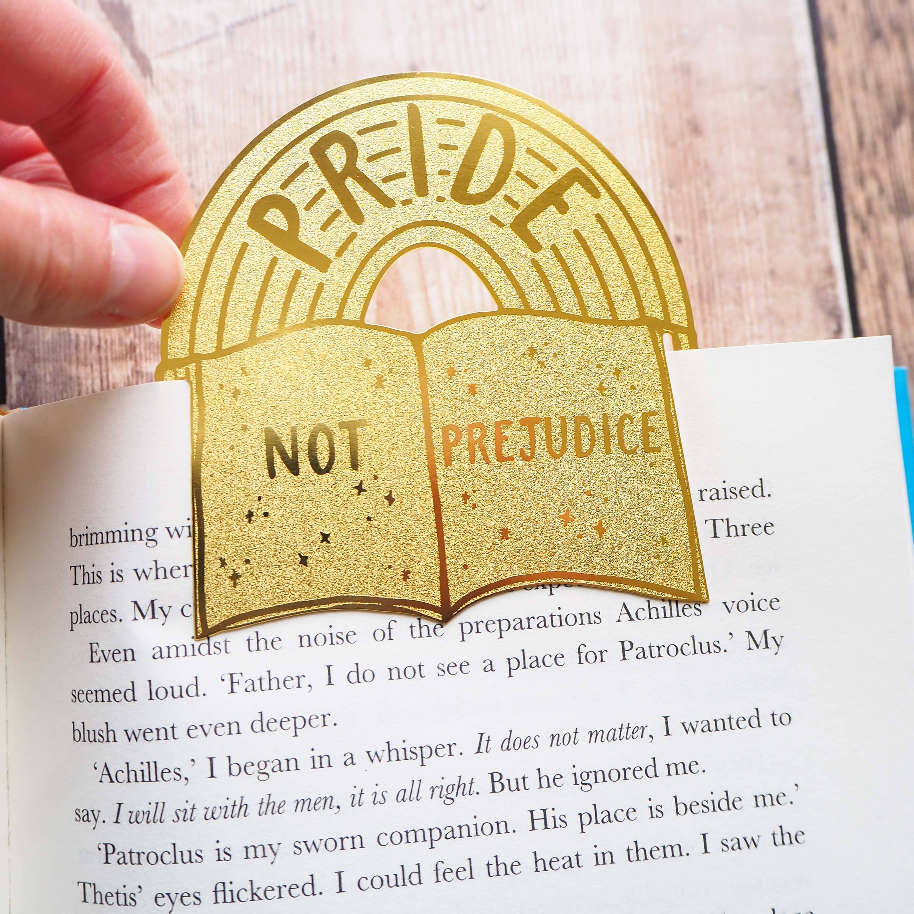 Pride Not Prejudice Brass Bookmark